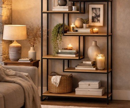 Estante Barcelona Com 7 Prateleiras Mel | Westwing