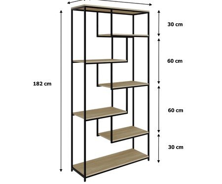 Estante Barcelona Com 7 Prateleiras Ciliegio | Westwing