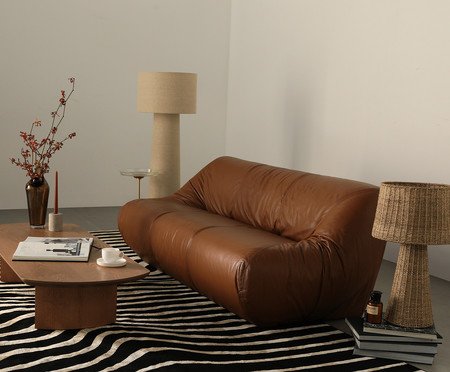 Sofa Lina Couro Caramelo Médio | Westwing