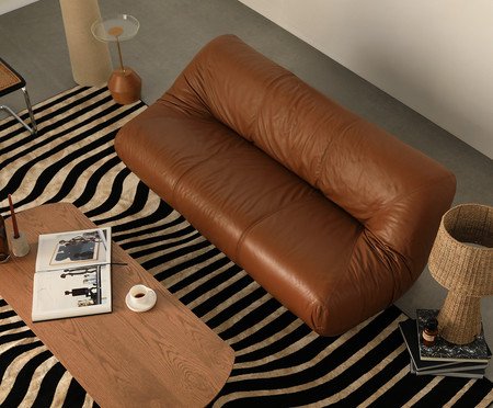 Sofa Lina Couro Caramelo Grande | Westwing