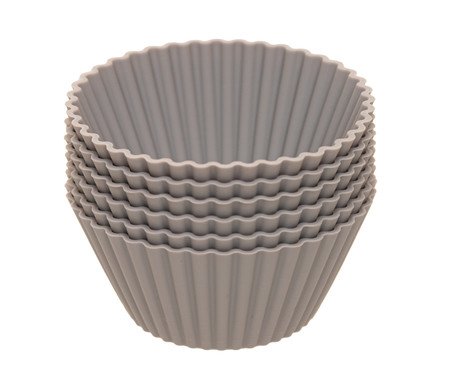 Jogo de Formas Redondas para Cupcake Cinza | Westwing