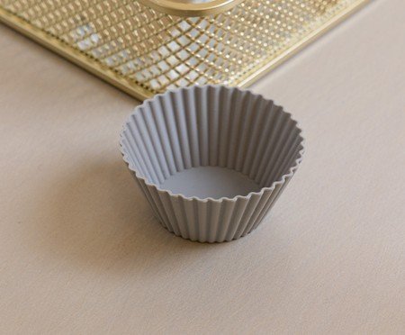 Jogo de Formas Redondas para Cupcake Cinza | Westwing