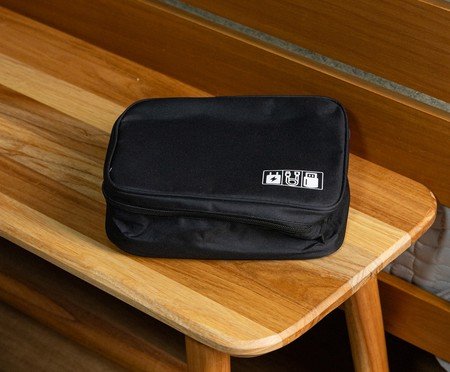 Organizador de Cabos com Alça Preto | Westwing