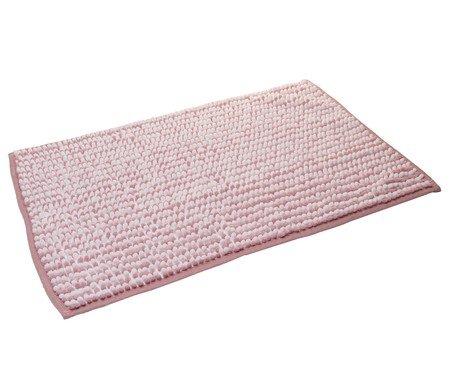Tapete para Banheiro Comfort Branco e Rosa Chenille | Westwing