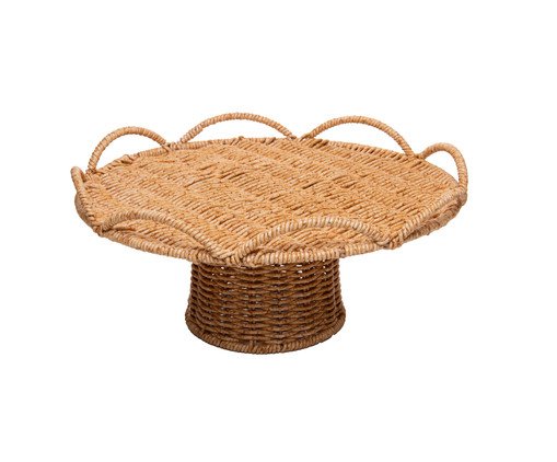 Prato para Bolo com Pé Bali, Natural | WestwingNow