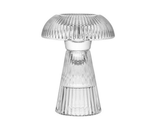 Castiçal Mushroom Lines, transparent | WestwingNow