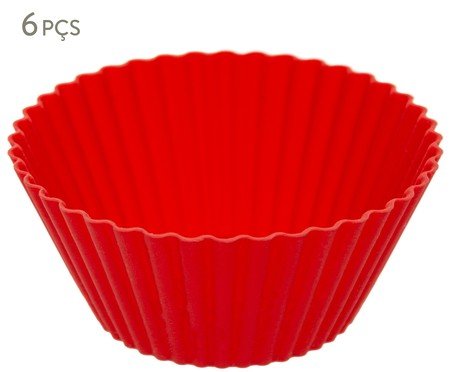 Jogo de Formas Redondas para Cupcake Vermelha | Westwing