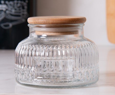 Pote com Tampa de Bambu Lumi | Westwing