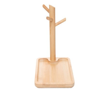 Bandeja Retangular com Suporte Multifuncional Natural Bambu | Westwing