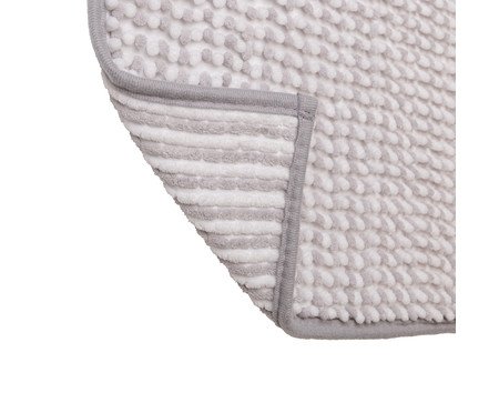 Tapete para Banheiro Comfort Branco e Cinza Chenille | Westwing