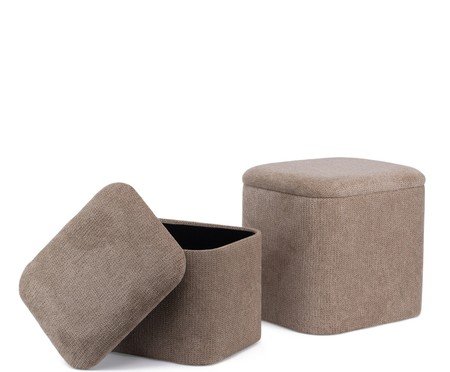 Jogo de Pufes Veludo Babukar | Westwing