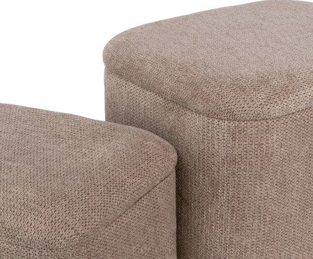 Jogo de Pufes Veludo Babukar | Westwing