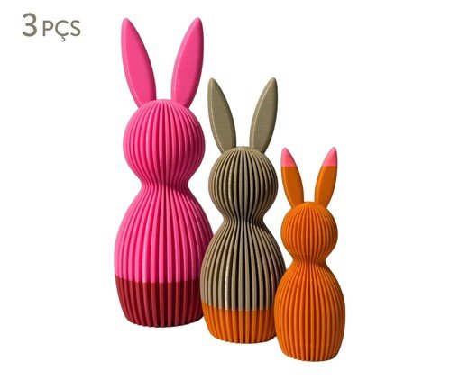 Jogo de Esculturas Harmony Easter, multicolor | WestwingNow