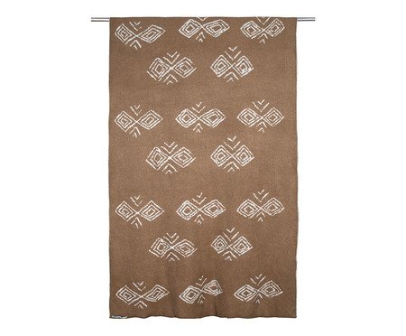 Manta Coruja Caçadora Pérola e Camelo | Westwing