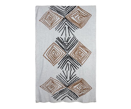 Manta Coruja Guardiã Caramelo Preto e Camelo, multicolor | WestwingNow
