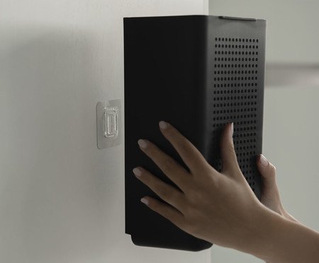 Organizador para Sacolas de Parede Flow Fechado Preto | Westwing