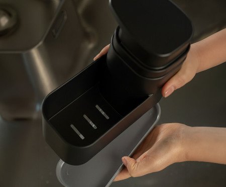 Dispenser Organizador de Detergente Liv Fechado Preto | Westwing