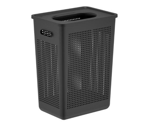 Cesto de Roupas Flow Fechado Preto, black | WestwingNow