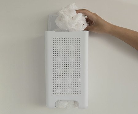 Organizador para Sacolas de Parede Flow Fechado Branco | Westwing