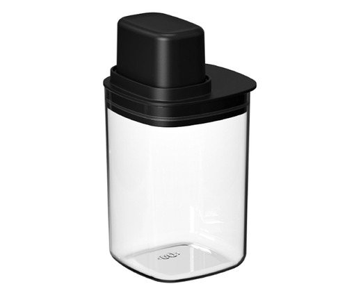 Pote Hermético com Medidor Drop Preto, black | WestwingNow