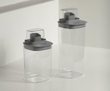 Dispenser Quadrado Flow Fechado Chumbo | Westwing