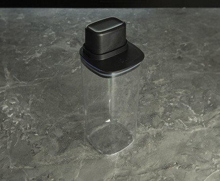 Pote Hermético com Medidor Drop Fechado Preto | Westwing