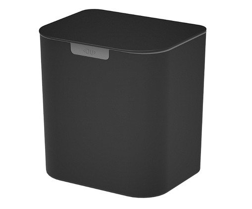 Lixeira de Bancada Parede e Liv Fechado Preto, black | WestwingNow
