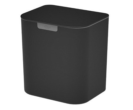 Lixeira de Bancada Parede e Liv Fechado Preto | Westwing
