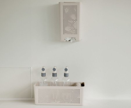 Organizador para Sacolas de Parede Flow Fechado Bege | Westwing