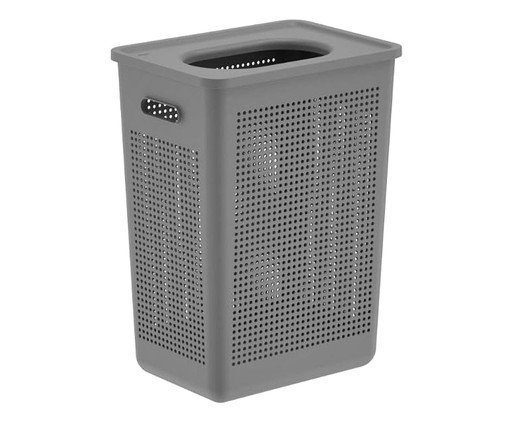 Cesto de Roupas Flow Fechado Chumbo, black | WestwingNow