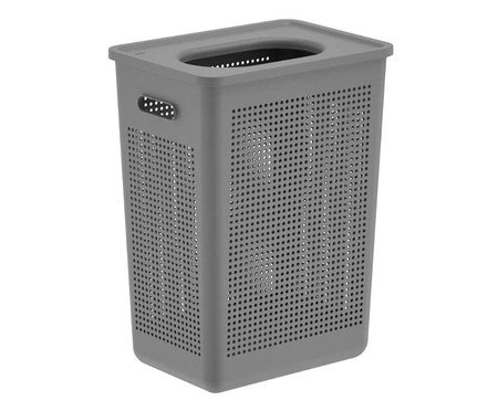 Cesto de Roupas Flow Fechado Chumbo | Westwing