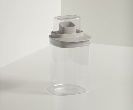 Dispenser Quadrado Flow Fechado Bege e Transparente | Westwing