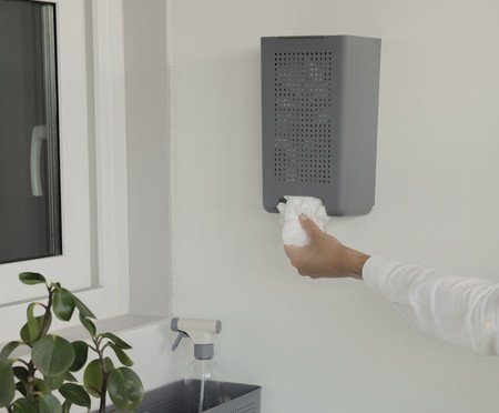 Organizador para Sacolas de Parede Flow Fechado Chumbo | Westwing