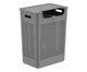 Cesto de Roupas Duplo Compartimento Flow Fechado Chumbo, grey | WestwingNow