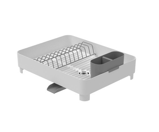 Escorredor de Loucas com Direcionador Liv Fechado Branco, black | WestwingNow