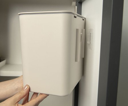 Lixeira de Bancada Parede e Liv Fechado Branco | Westwing