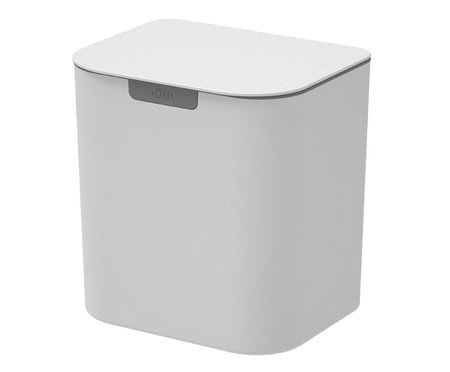 Lixeira de Bancada Parede e Liv Fechado Branco | Westwing