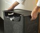 Cesto de Roupas Duplo Compartimento Flow Fechado Preto, black | WestwingNow