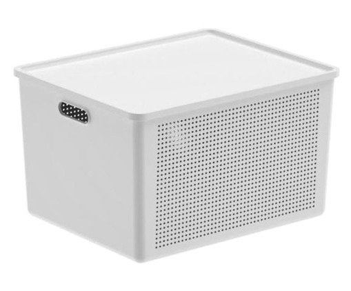 Cesto Flow com Tampa Fechado Branco, black | WestwingNow