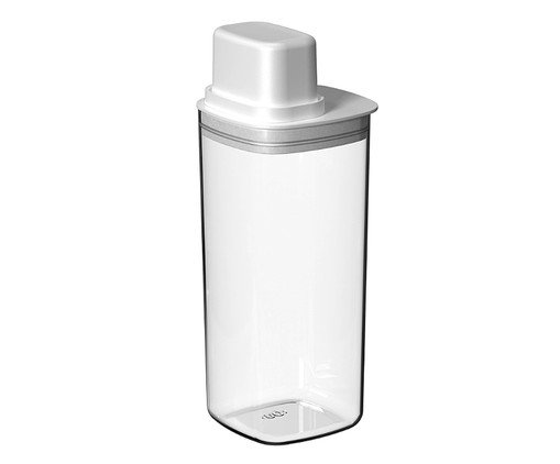 Pote Hermético com Medidor Drop Fechado Branco, black | WestwingNow