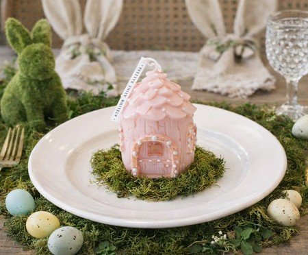 Trio de velas Casinhas Páscoa Azul, Lilás e Rosa | Westwing