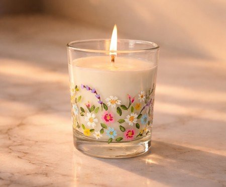 Vela Aromática Jardim Pintada À Mão | Westwing