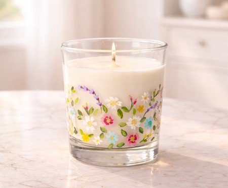 Vela Aromática Jardim Pintada À Mão | Westwing