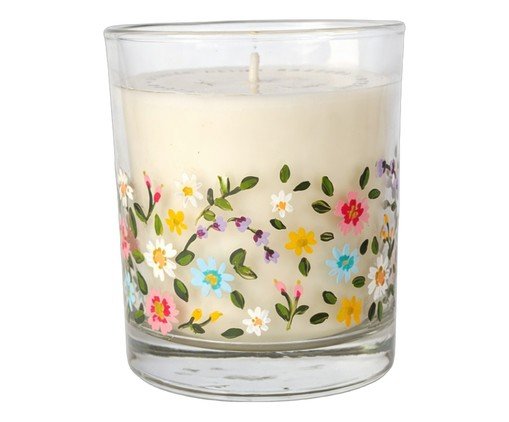 Vela Aromática Jardim Pintada À Mão, transparent | WestwingNow