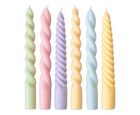 Velas para Castiçal Páscoa Torcidas 6 peças | Westwing