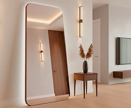 Espelho com Led Argélia Caramelo | Westwing