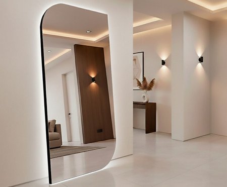 Espelho com Led Smart Bahrein Preto | Westwing