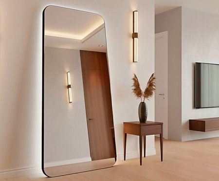 Espelho com Led Argélia Preto | Westwing