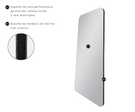 Espelho com Led Argélia Preto | Westwing