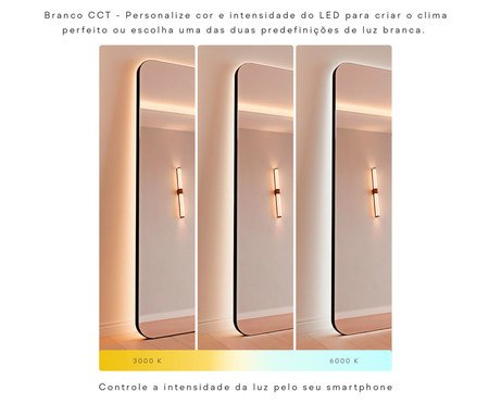 Espelho com Led Argélia Preto | Westwing